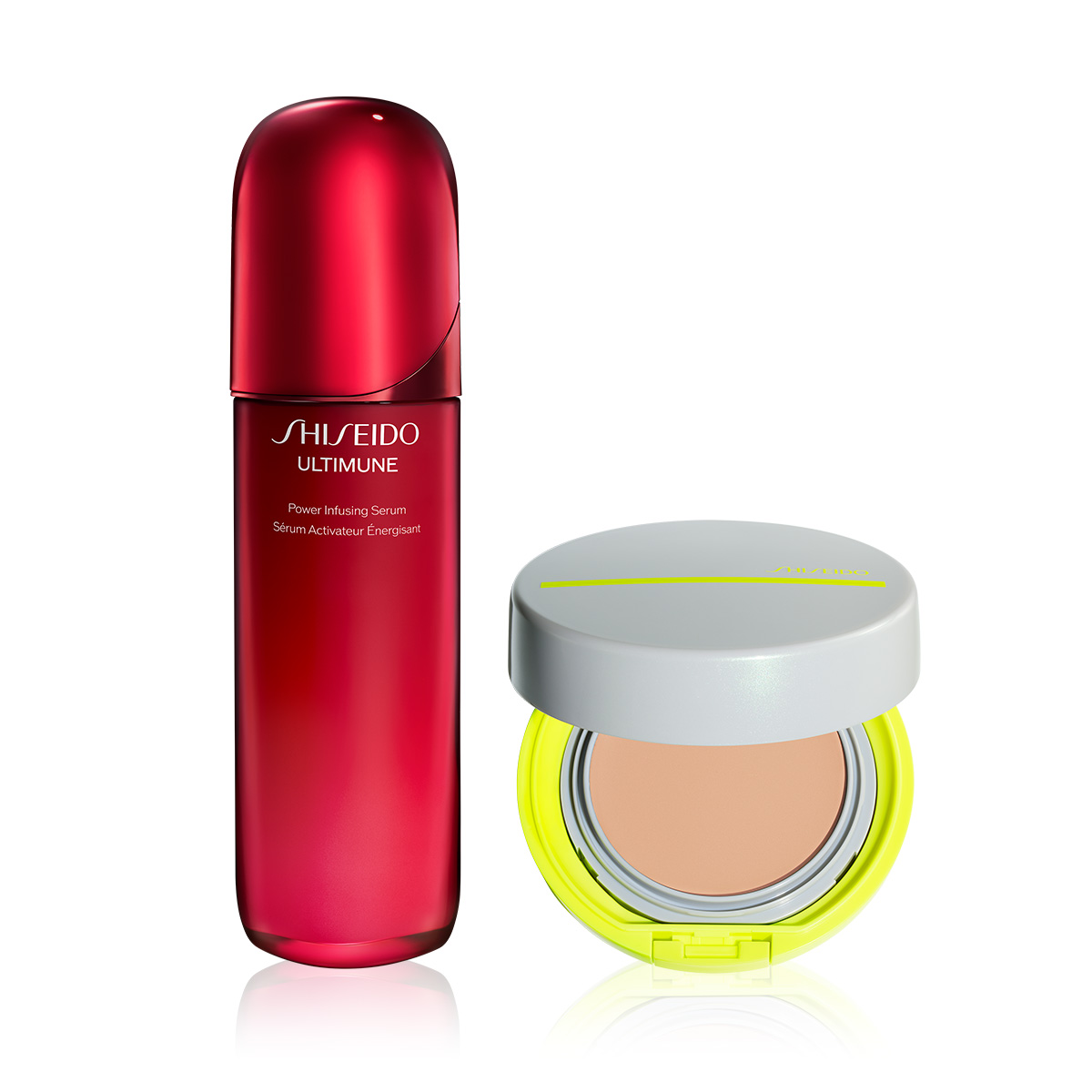 SHISEIDO - ULTIMUNE SUN PROTECTION BEAUTY SET - Cilt Bariyerini Güçlendiren ve Yaşlanmayı Yavaşlatan Serum & Güneş Koruyucu Özellikli Kompakt BB Krem Seti