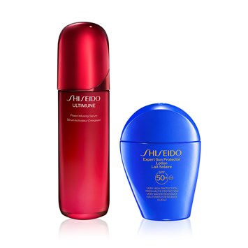 SHISEIDO - ULTIMUNE & SPF LOTION DUO - Cilt Bariyerini Güçlendiren ve Yaşlanmayı Yavaşlatan Serum & Güneş Koruyucu Losyon Seti