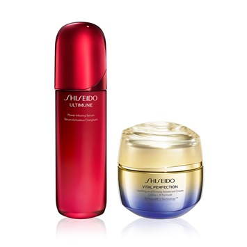SHISEIDO - VITAL PERFECTION & ULTIMUNE ICONIC POWER DUO - Cildi Sıkılaştıran Nemlendirici & Cilt Savunmasını Güçlendiren ve Yaşlanmayı Yavaşlatan Serum Seti