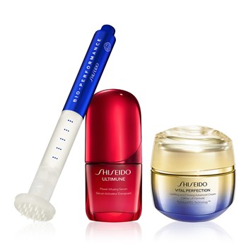 SHISEIDO - TRIPLE POWER LIFTING ROUTINE SET - Cildi Sıkılaştıran Nemlendirici & Yaşlanmayı Yavaşlatan Serum & Özel Bakım Konsantresi Seti