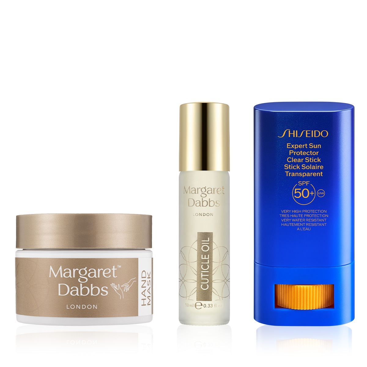 MARGARET DABBS LONDON - PURE MANICURE PROTECT & REPAIR KIT - Kütikül Yağı & Gece El Maskesi & Güneş Koruyucu Stik Seti