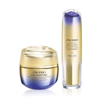 SHISEIDO - VITAL PERFECTION DAY & NIGHT RADIANCE SET - Cilt Sıkılaştırıcı, Aydınlatıcı ve Lekeleri Hedefleyen Gece & Gündüz Bakım Seti