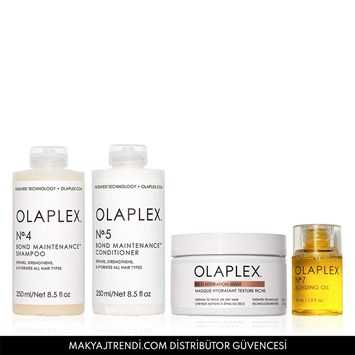 OLAPLEX - MEDIUM HAIR TO COARSE HAIR MAINTENANCE SYSTEM - Orta & Kalın Telli Saçlar İçin Bağ Güçlendirici, Onarıcı, Besleyici Bakım Seti