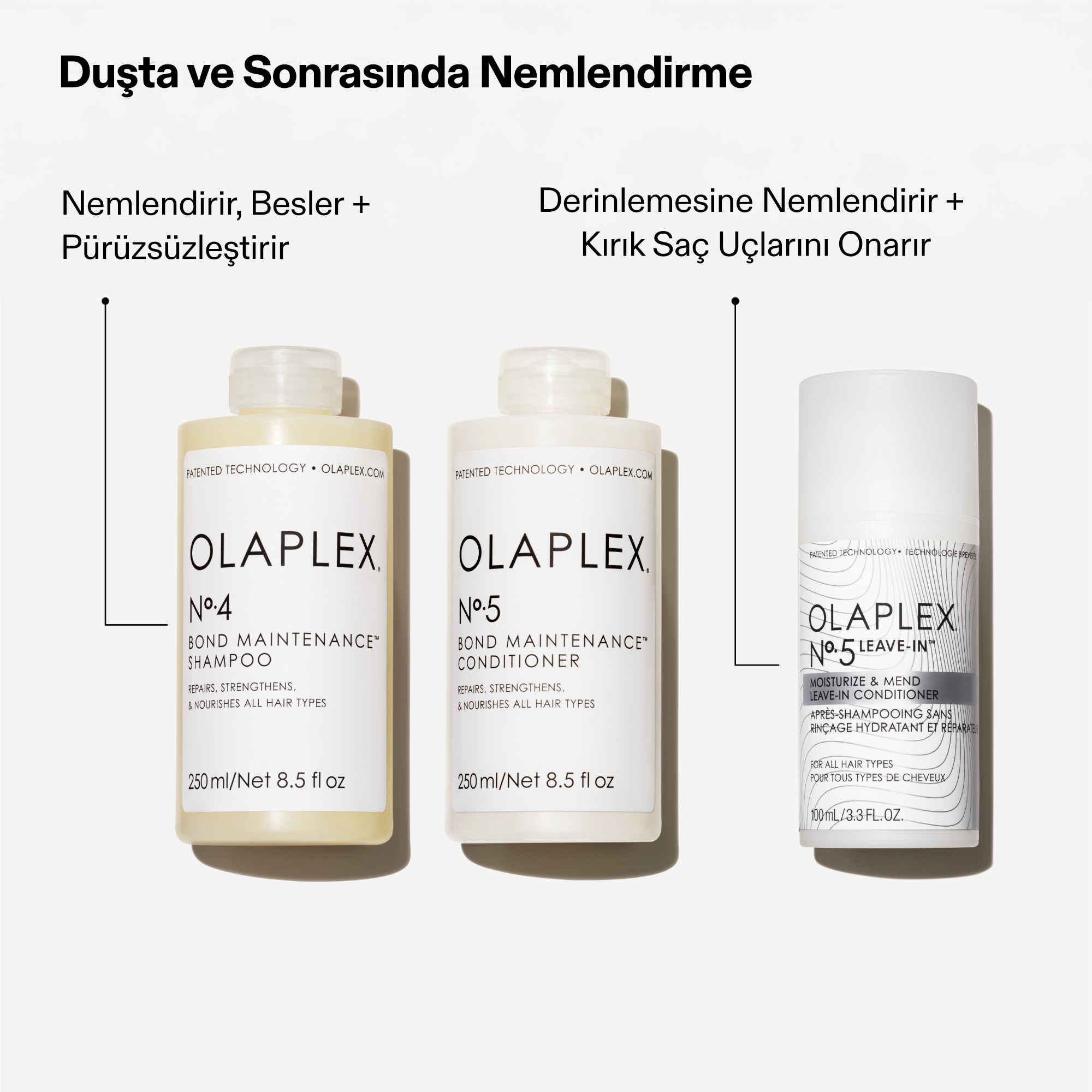 OLAPLEX No.4 No.5 No.5 Leave-In 3点セット Olaplex No. 5 Leave-In Moisturize & Mend Conditioner - Saç Kremi