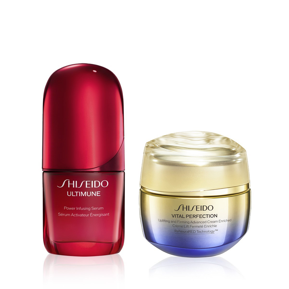 SHISEIDO - ULTIMUNE & KURU CİLTLER İÇİN LIFTING ETKİLİ SIKILAŞTIRICI SET - Yaşlanmayı Yavaşlatan Serum & Cildi Sıkılaştıran Nemlendirici - Kuru/Çok Kuru Ciltler İçin
