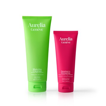AURELIA GENÈVE - CLEAR & GLOW SKIN DUO - Arındırıcı Vegan Yüz Temizleme Jeli & Işıltı Kazandıran Vegan PeelingSeti