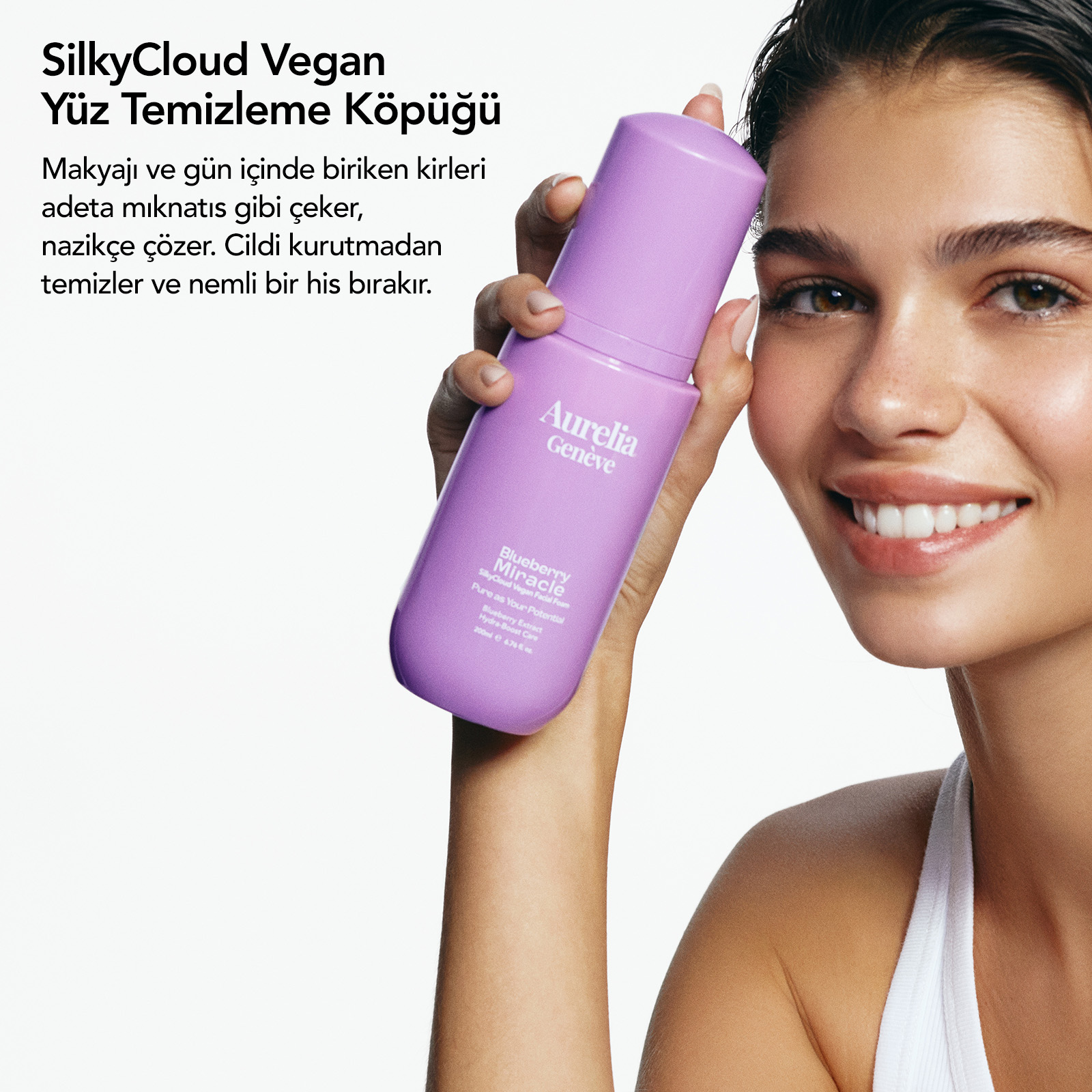 Aurelia Genève Blueberry Miracle - Silkycloud Vegan Facial Foam