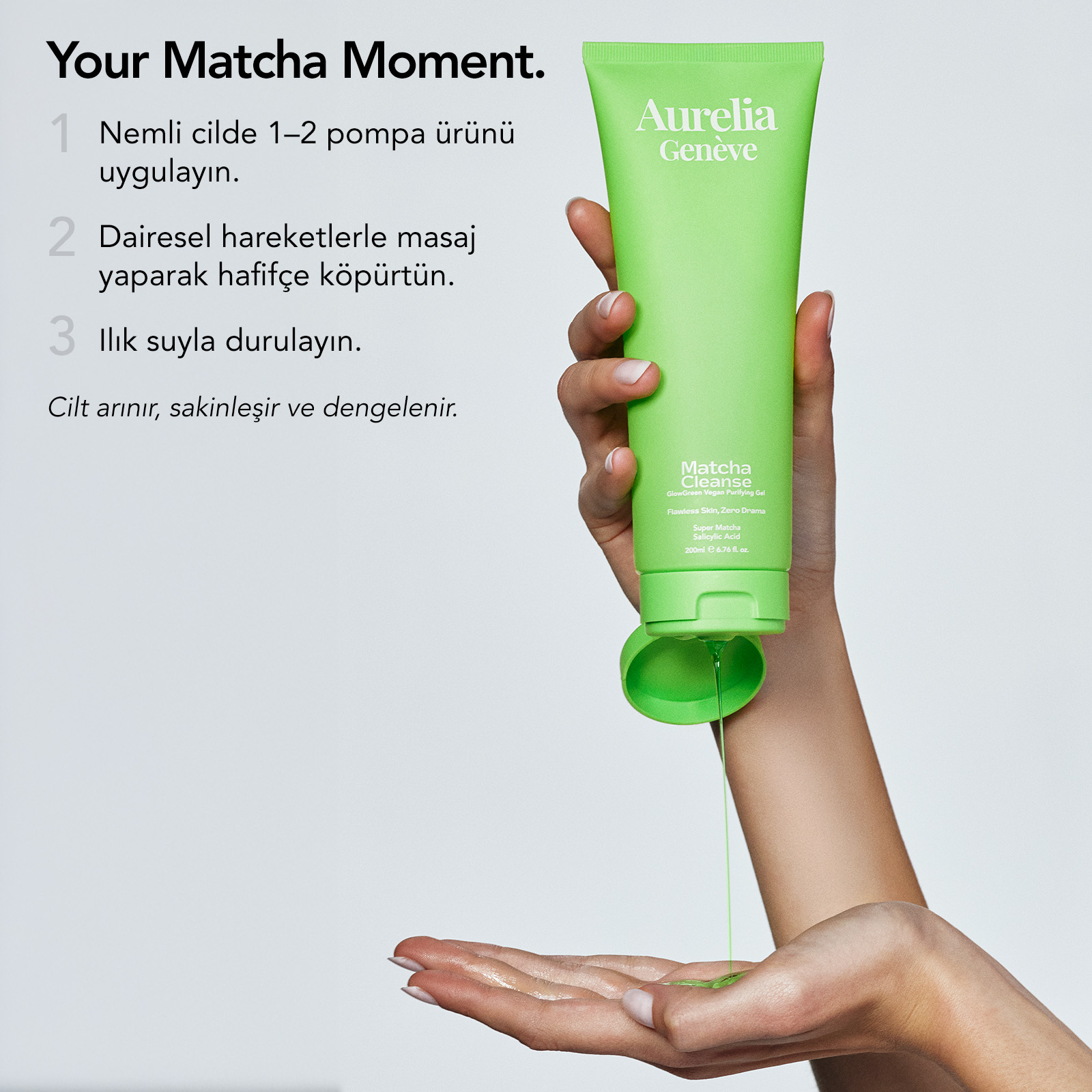 Aurelia Genève Matcha Cleanse - Glowgreen Vegan Purifying Gel