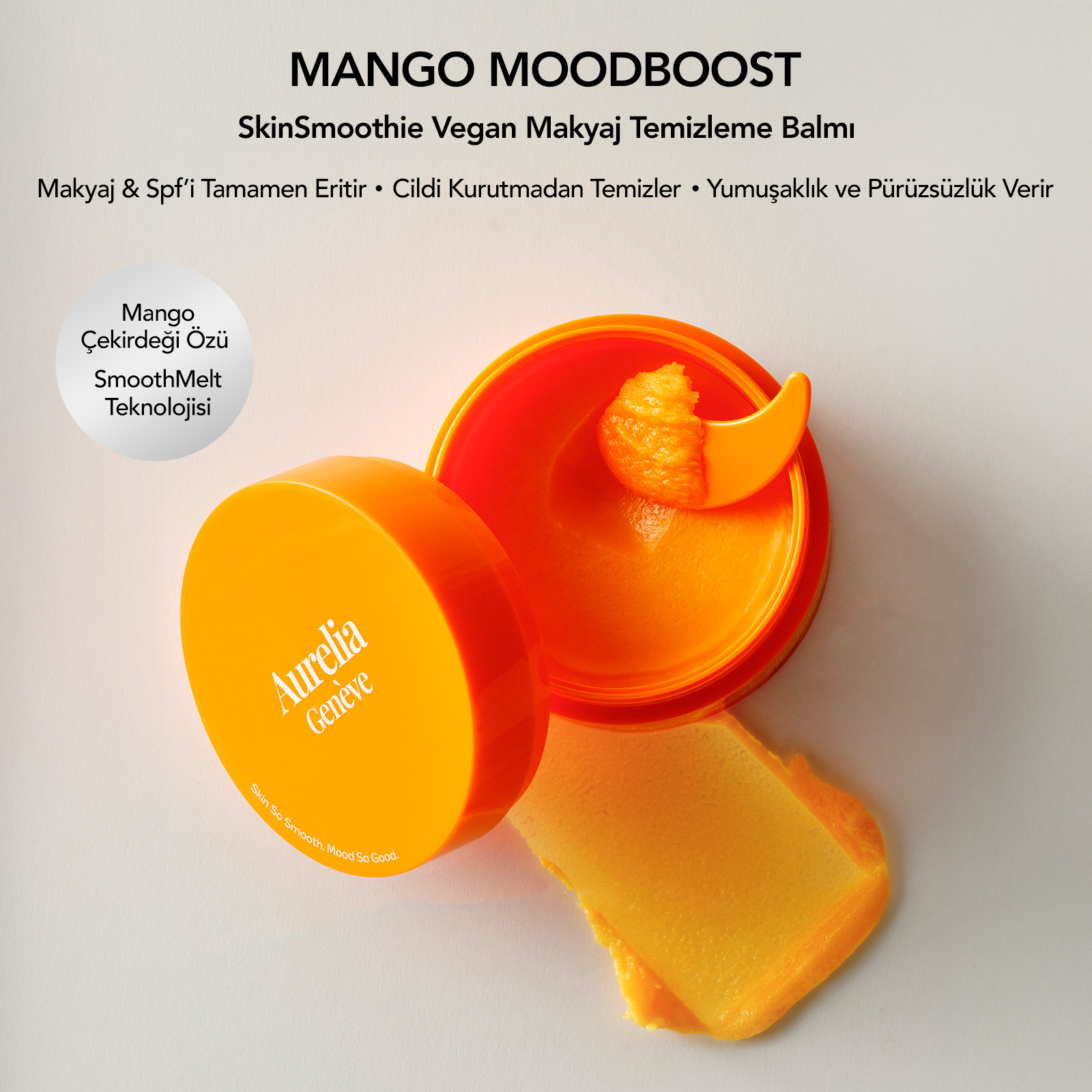 AURELIA GENÈVE - MANGO MOODBOOST - SKINSMOOTHIE VEGAN CLEANSING BALM - Vegan Makyaj Temizleme Balmı
