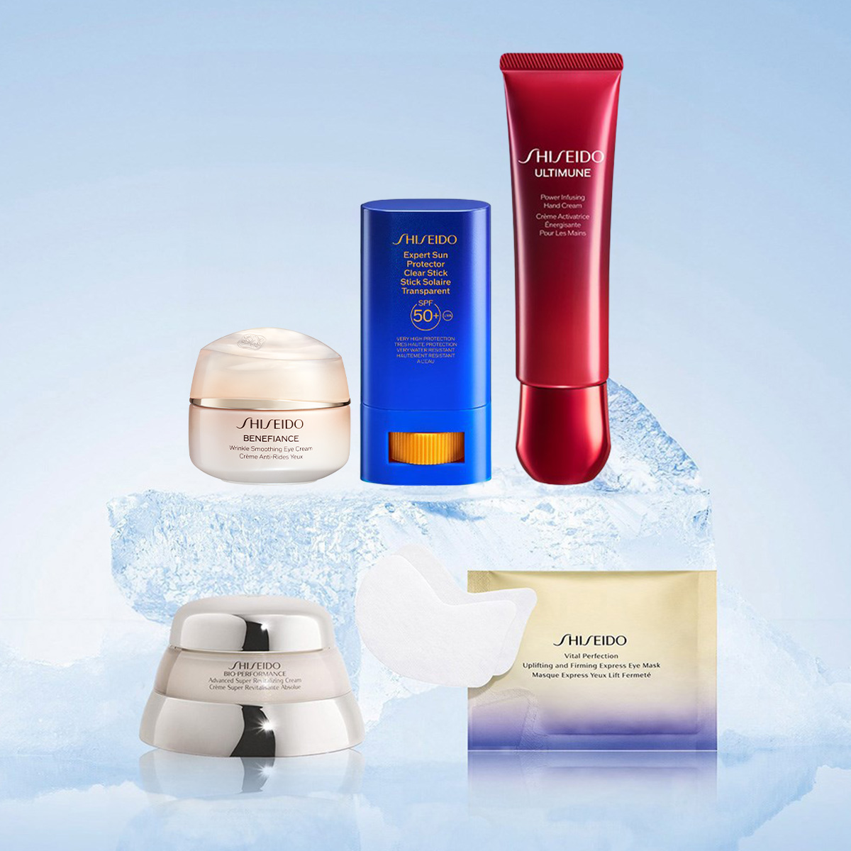 SHISEIDO - MOUNTAIN SKIN CARE ESSENTIAL SET - Kayak Tatili İçin Güneş Koruması & Nem Sunan Cilt Bakım Seti