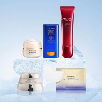 SHISEIDO - MOUNTAIN SKIN CARE ESSENTIAL SET - Kayak Tatili İçin Güneş Koruması & Nem Sunan Cilt Bakım Seti