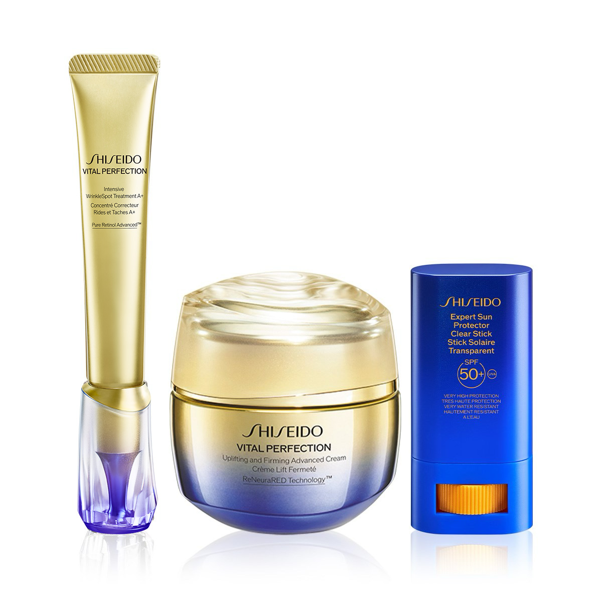 SHISEIDO - AGE-DEFENSE RETINOL & SPF STICK TRIO - Retinol İçeren & Lifting Etkili & Stik Güneş Koruyuculu Cilt Bakım Seti