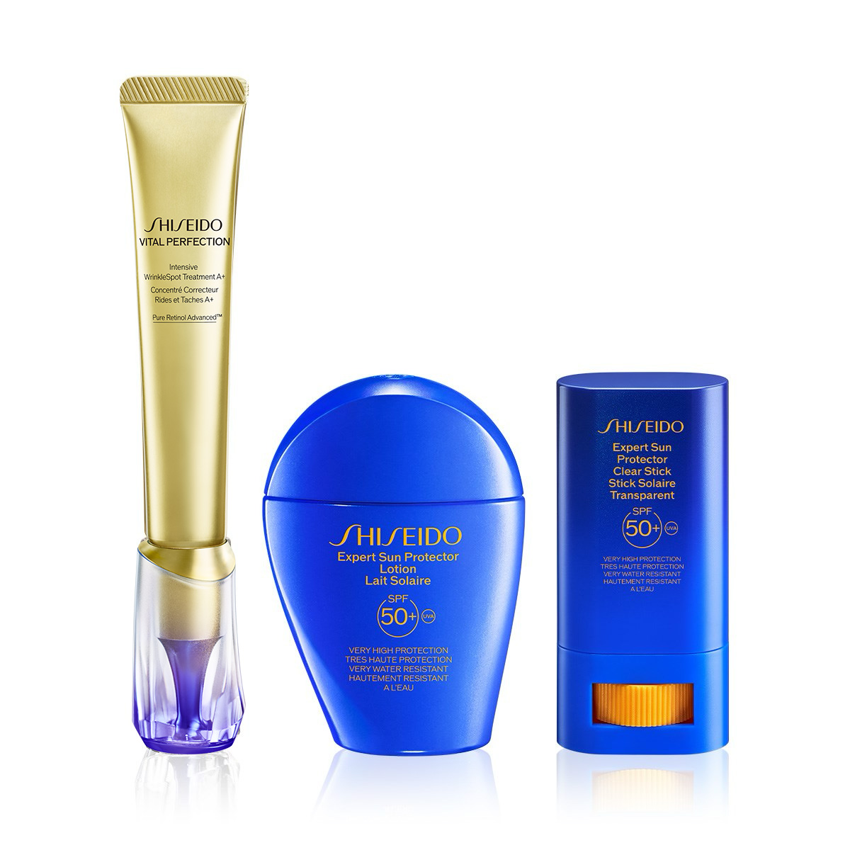 SHISEIDO - ALL DAY SUN LOTION PROTECTION RETINOL KIT - Retinol İçeren & Losyon ve Stik Güneş Koruyuculu Cilt Bakım Seti