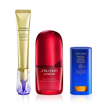 SHISEIDO - ANTIOXIDANT DEFENSE & CLEAR STICK RETINOL ROUTINE - Retinol İçeren & Yaşlanmayı Yavaşlatan & Stik Güneş Koruyuculu Cilt Bakım Seti