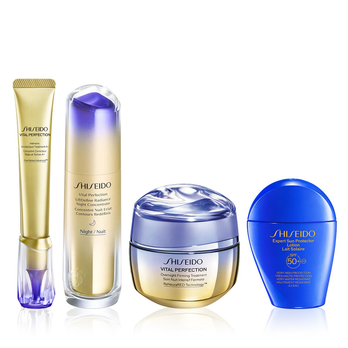 SHISEIDO - OVERNIGHT RETINOL & SUN PROTECTION CARE SET - Gece İçin Retinol İçeren & Lifting Etkili & Güneşten Koruyucu Bakım Seti