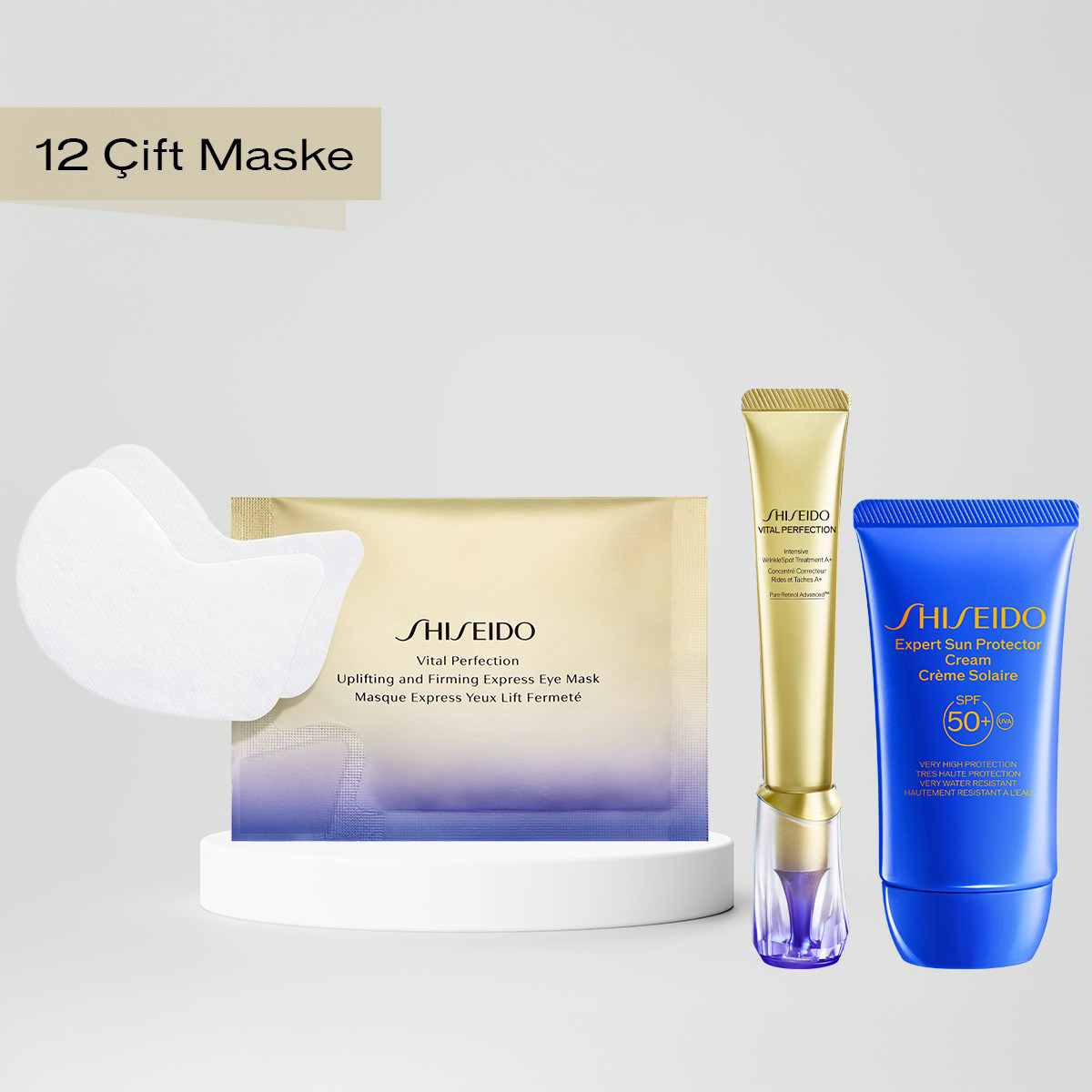 SHISEIDO - RETINOL TOUCH EYE & SUN CARE KIT - Retinol İçeren & Sıkılaştırıcı Etkili Göz Maskesi & Güneş Koruyucu Krem Seti