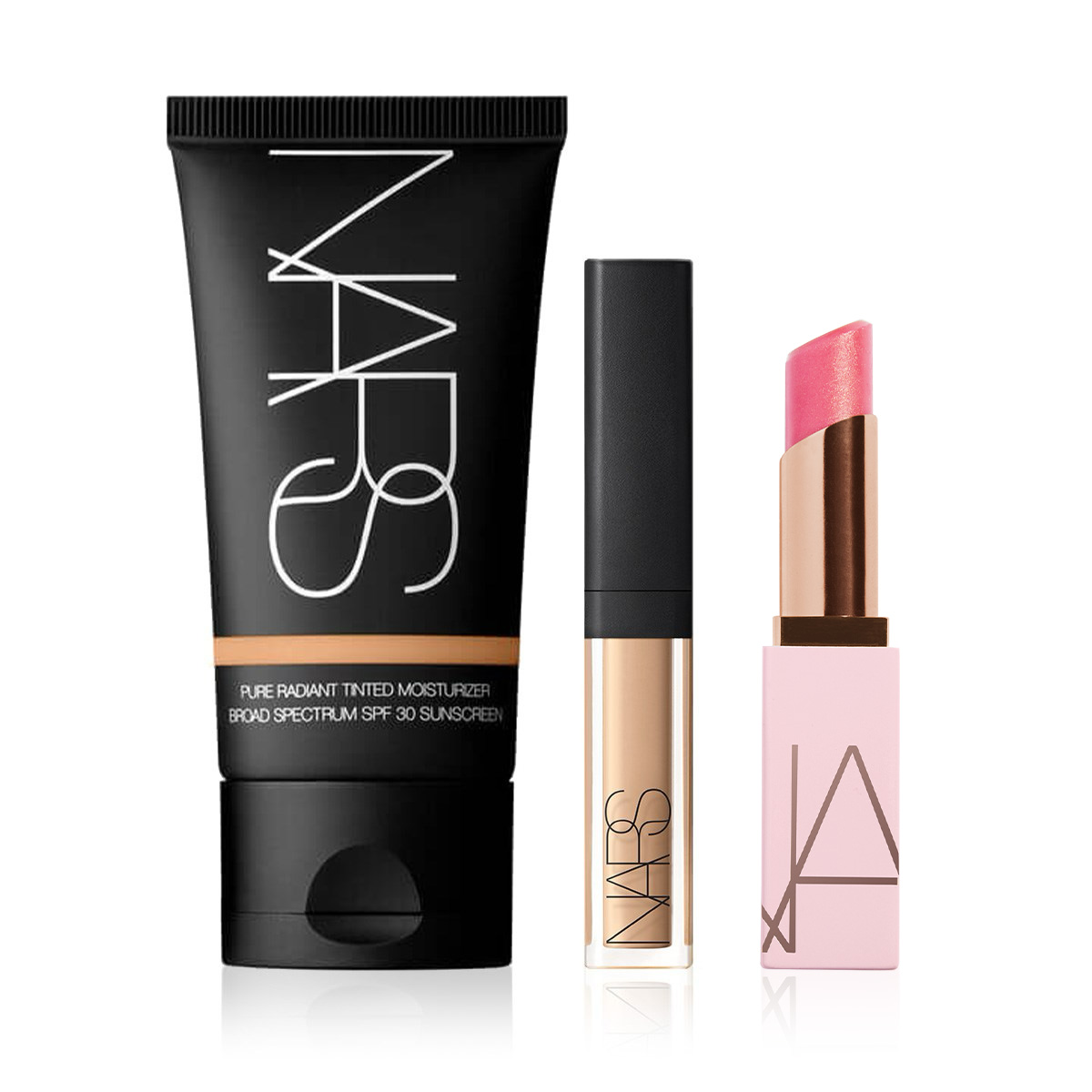 NARS - THE RADIANT ESSENTIALS BUNDLE - Renkli Nemlendirici, Radyant Bitişli Kapatıcı & Yoğun Nemlendirici Dudak Balmı Seti