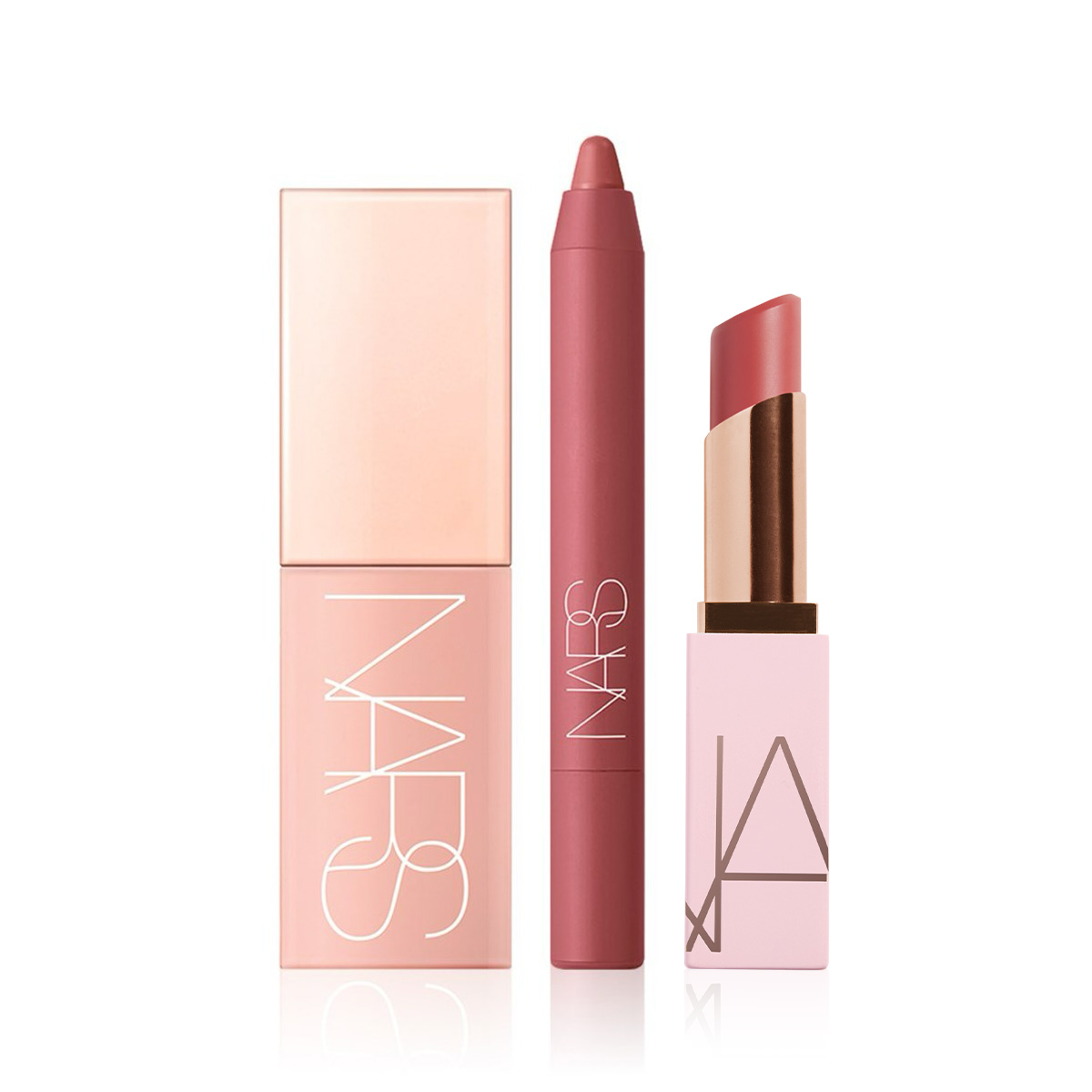 NARS - DOLCE VITA GLOW VIBE SET - Mat Bitişli Kalem Ruj, Likit Allık & Dudakları Nemlendiren Balm Seti