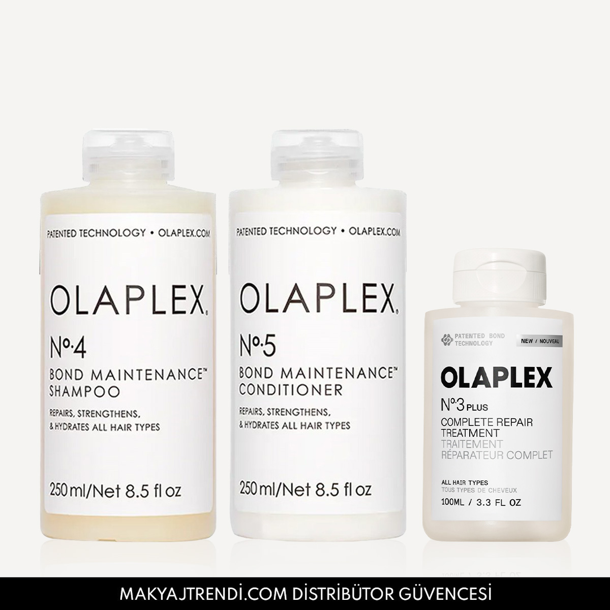 OLAPLEX - BOND MAINTENANCE SYSTEM - Bağ Güçlendirici & Anında Yoğun Onarıcı Üçlü Bakım Seti