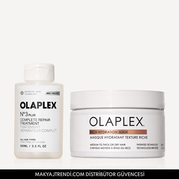 OLAPLEX - BOND TREATMENT DUO - Kalın Telli Saçlar İçin Bağ Güçlendirici, Anında Yoğun Onarıcı & Besleyici Bakım Seti