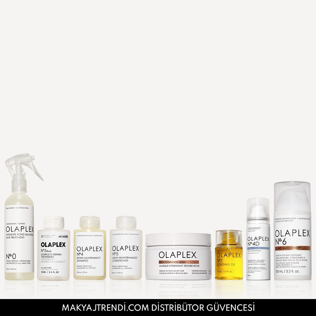 OLAPLEX - COMPLETE BOND BUILDING SET - Kalın ve Orta Telli Saçlar İçin Komple Bağ Güçlendirici Bakım Seti