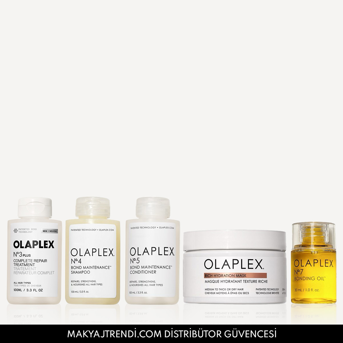 OLAPLEX - HAIR REPAIR & HYDRATION KIT - Kalın Telli Saçlar İçin Bağ Güçlendirici, Yoğun Onarıcı, Besleyici Bakım Seti