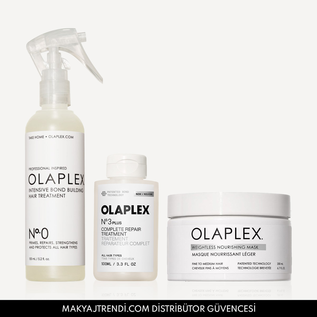 OLAPLEX - LOCK THE MOISTURE FOR FINE SET - İnce Telli Saçlar İçin Yoğun Onarıcı & Bağ Güçlendiren & Nem Veren Bakım Seti