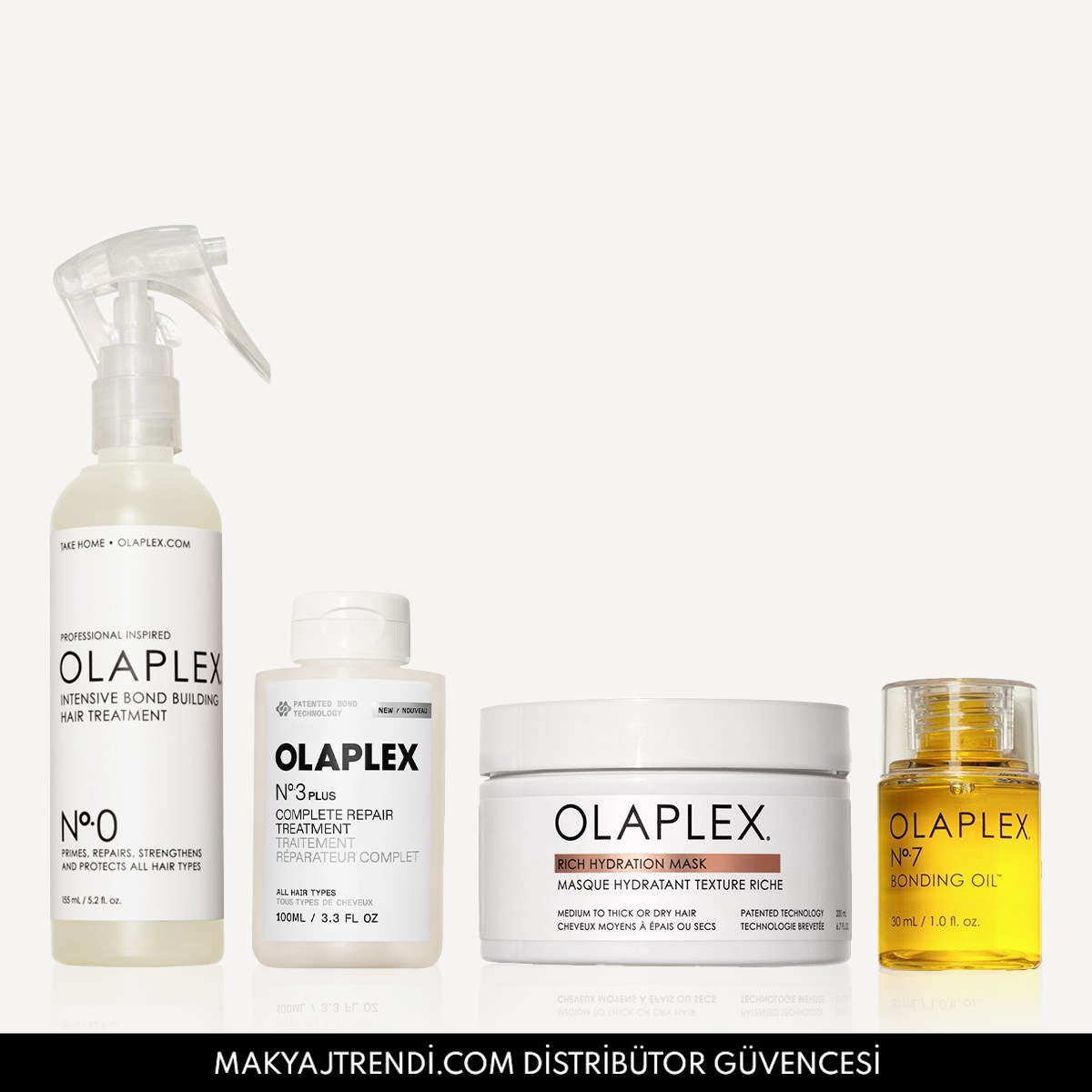 OLAPLEX - NO MORE DRYNESS KIT - Kalın Telli Saçlar İçin Bağ Güçlendirici & Parlaklaştırıcı & Yoğun Onarıcı Saç Bakım Seti