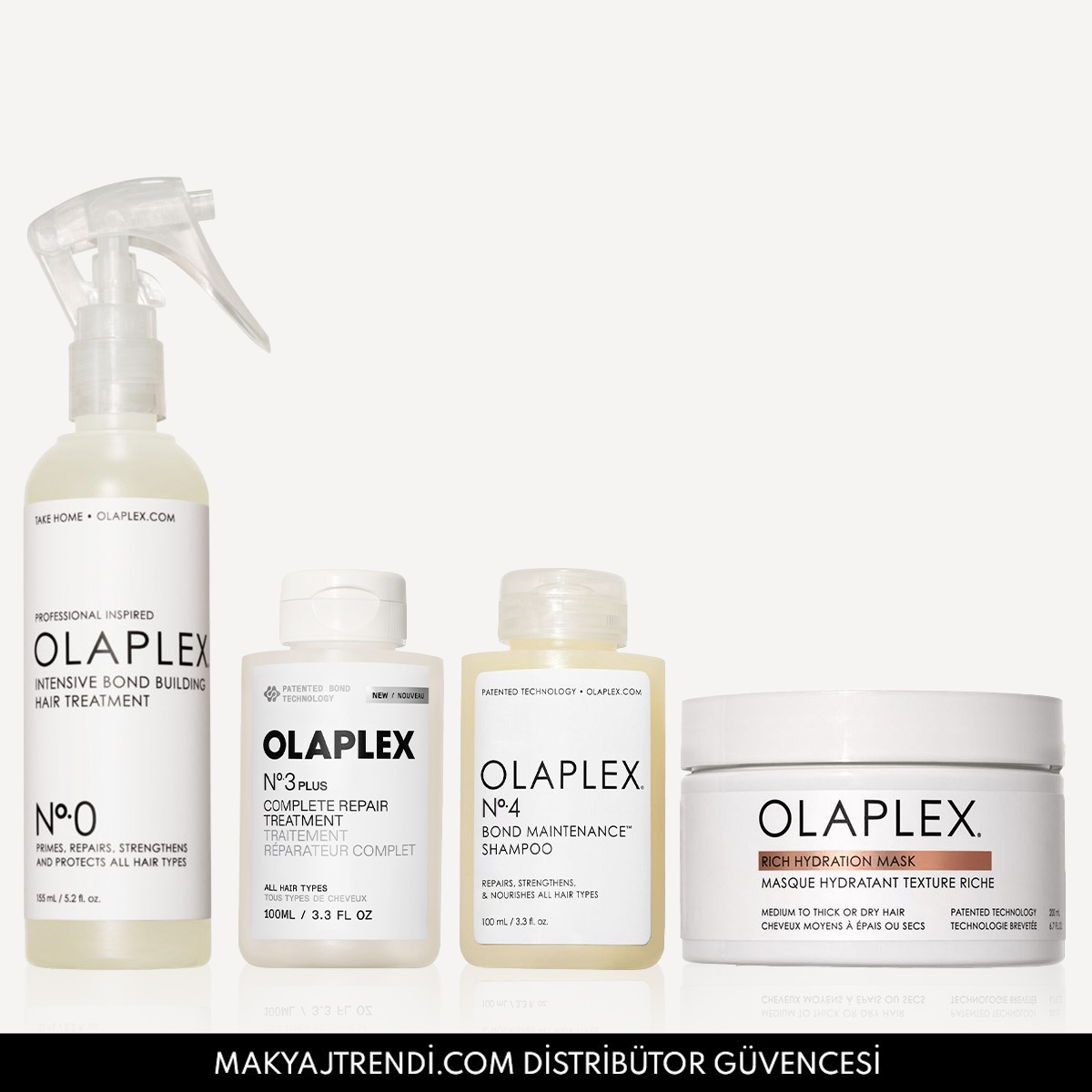 OLAPLEX - PREP, CLEANSE & NOURISH HAIR KIT - Kalın Telli Saçlar İçin Yoğun Onarıcı & Bağ Güçlendirici & Nemlendirici Bakım Seti