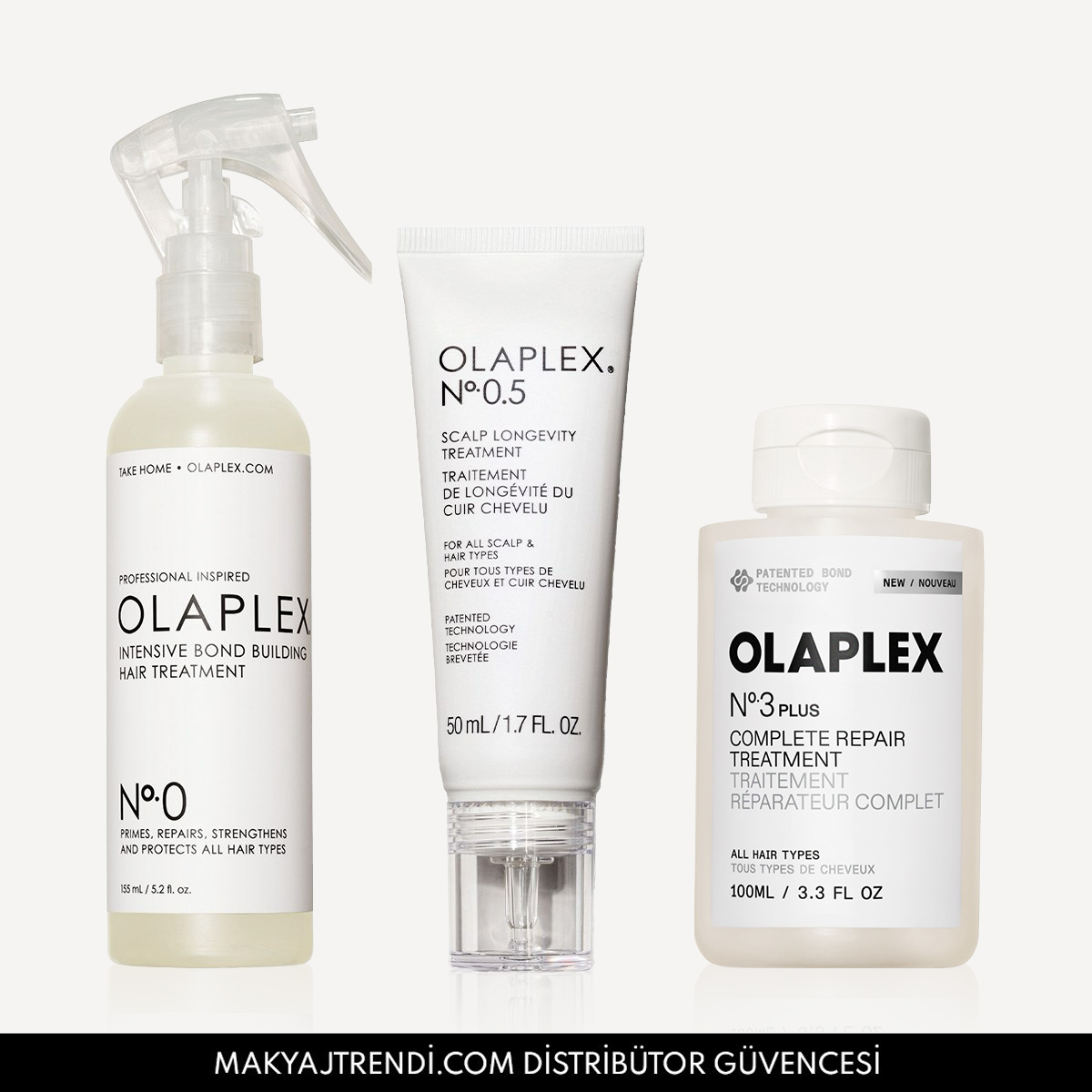 OLAPLEX - PROTECT SCALP & REPAIR HAIR TRIO - Saçları Yoğun Şekilde Onaran & Saç Derisini Güçlendiren Bakım Seti