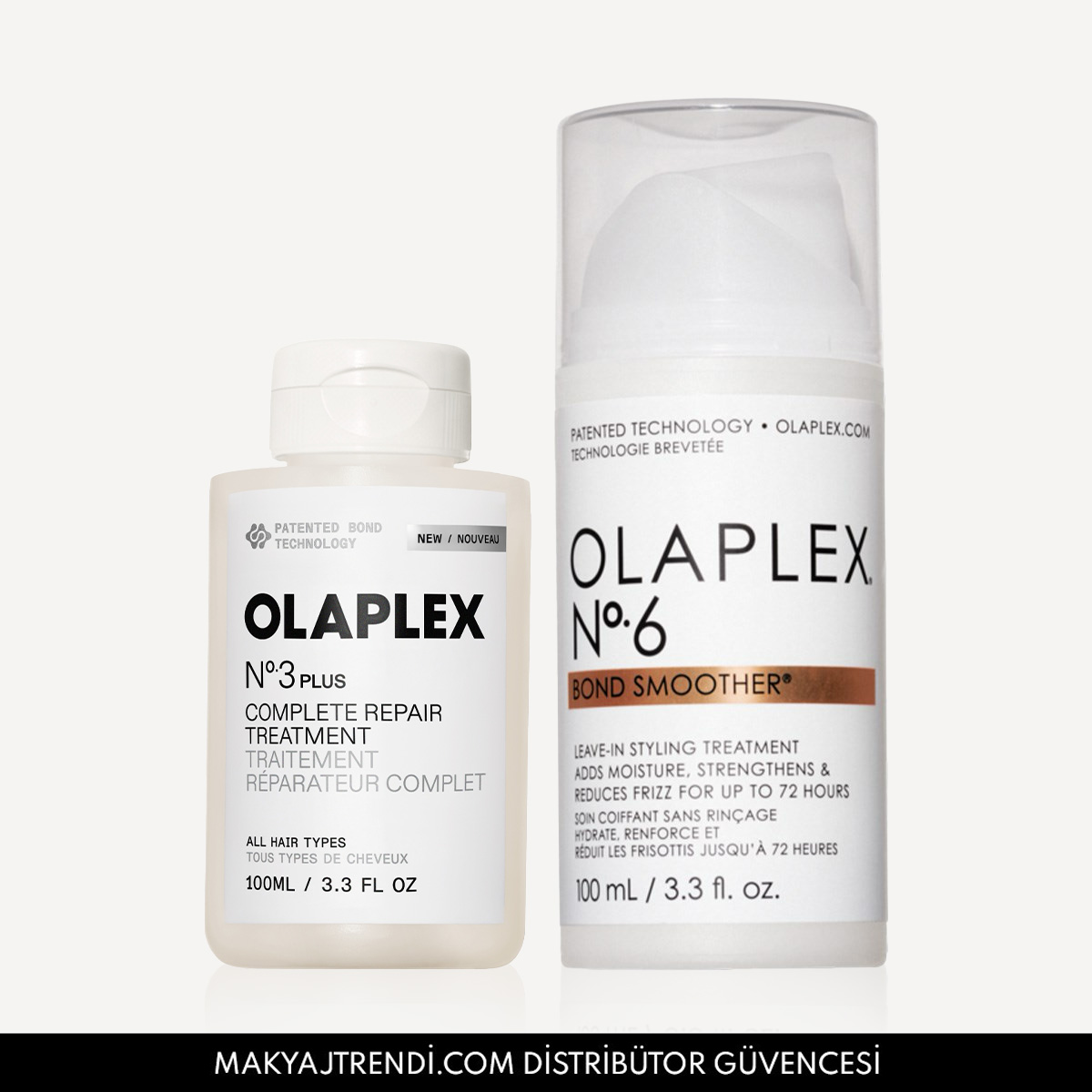 OLAPLEX - THE SMOOTH PERFECTION DUO - Anında Yoğun Onarıcı & Bağ Güçlendirici Bakım ve Şekillendirme Seti