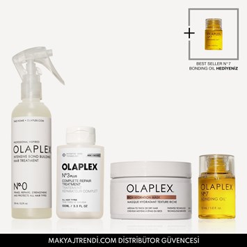 OLAPLEX - HAIR RESCUE & RECOVERY KIT - Kalın Telli Saçlardaki Bağları Onaran, Güçlendiren ve Parlaklık Kazandıran Saç Bakım Seti