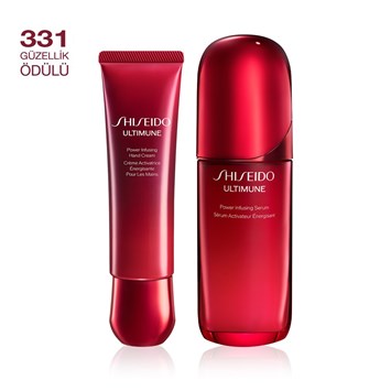 SHISEIDO - ULTIMUNE DUO FOR HANDS & FACE SET - Yaşlanma Karşıtı El Kremi & Cilt Bariyerini Güçlendiren İkili Set