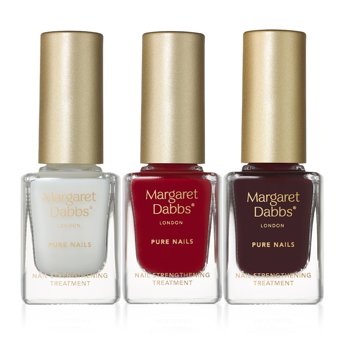 MARGARET DABBS LONDON - NAIL STRENGTHENING TREATMENT TRIO - Üçlü Tırnak Güçlendirici Bakım Jeli Seti