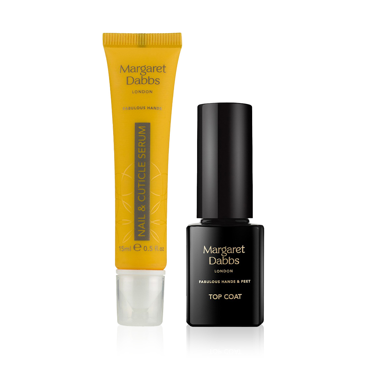MARGARET DABBS LONDON - NAIL STRENGTH & FINISH DUO - Oje Üstü Bazı & Besleyici Tırnak ve Kütikül Serumu Seti