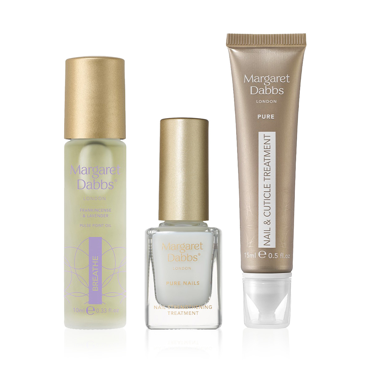 MARGARET DABBS LONDON - INTENSIVE NAIL REPAIR RITUAL - Tırnak Güçlendirici Bakım Jeli & Sakinleştirici Yağ & Onarıcı Tırnak Serumu Seti