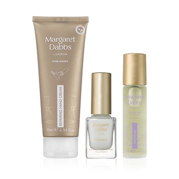 MARGARET DABBS LONDON - PURE CALM HANDS & NAIL STRENGTH SET - Tırnak Güçlendirici Bakım Jeli & Sakinleştirici Yağ & Onarıcı El Kremi Seti