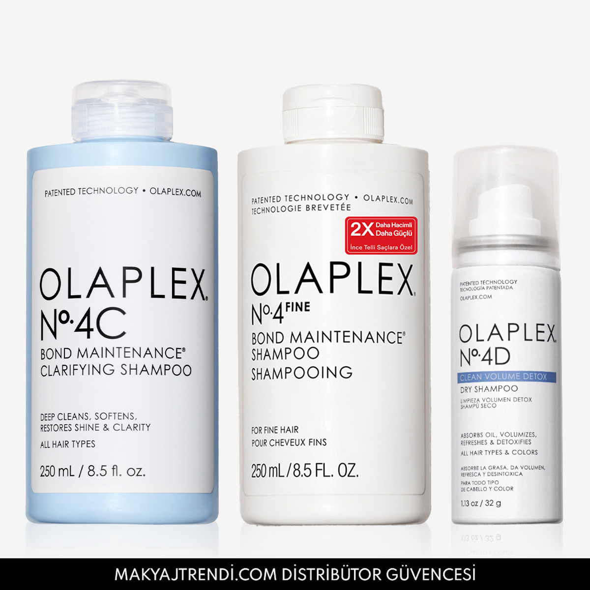 OLAPLEX - SHAMPOO ESSENTIALS FOR OILY & FINE HAIR SET - Bağ Güçlendirici & Derinlemesine Temizleyen Şampuan ve Kuru Şampuan Seti