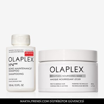 OLAPLEX - LIGHT & FREE HAIR ROUTINE SET - İnce Telli Saçlar İçin Bağ Güçlendirici Bakım Şampuanı & Ağırlık Yapmayan Besleyici Maske Seti