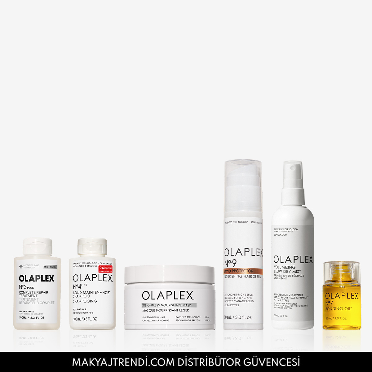 OLAPLEX - COMPLETE FINE HAIR REPAIR SYSTEM SET - İnce Telli Saçlar İçin Bağ Güçlendirici & Onarıcı Bakım Seti