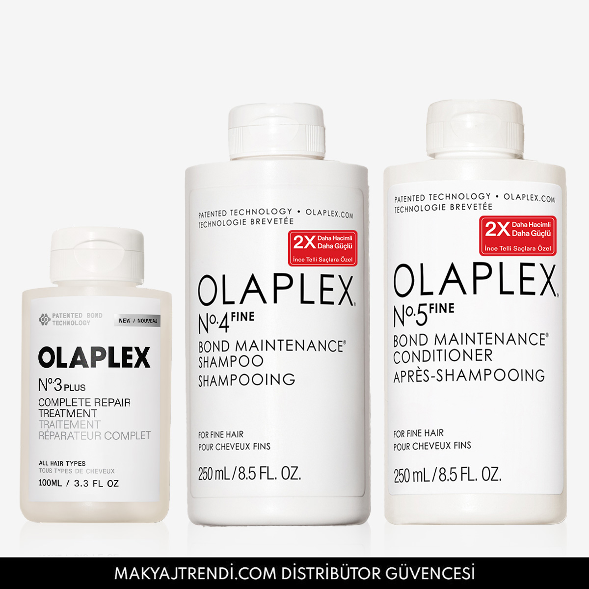 OLAPLEX - FINE BOND MAINTENANCE SYSTEM - İnce Telli Saçlar İçin Anında Yoğun Onarıcı & Bağ Güçlendirici Saç Bakım Seti