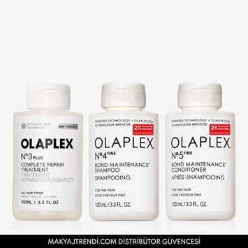 OLAPLEX - FINE BOND MAINTENANCE SYSTEM TRAVEL TRIO - İnce Telli Saçlar İçin Anında Yoğun Onarıcı & Bağ Güçlendirici Saç Bakım Seti