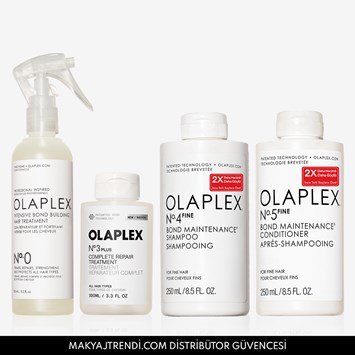 OLAPLEX - FINE HAIR REPAIR TREATMENT KIT - İnce Telli Saçları Yoğun Şekilde Onaran & Bağ Güçlendirici Bakım Seti