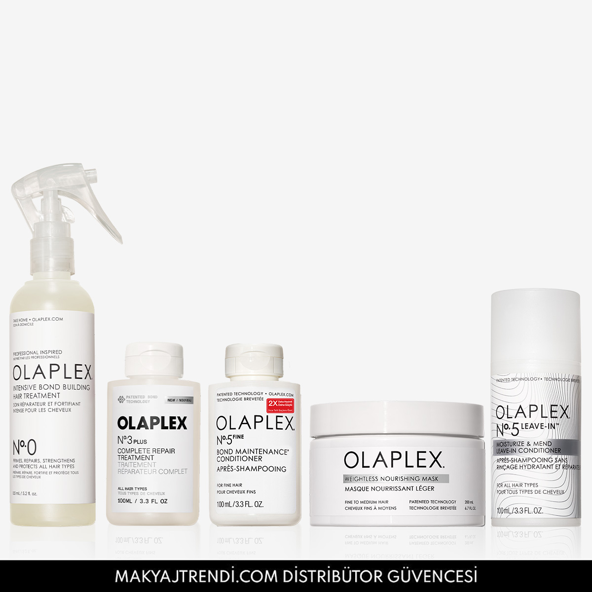 OLAPLEX - UNBREAKABLE BONDS ROUTINE FOR FINE HAIR SET - İnce Telli Saçlar İçin Yoğun Bağ Güçlendirici Bakım Seti
