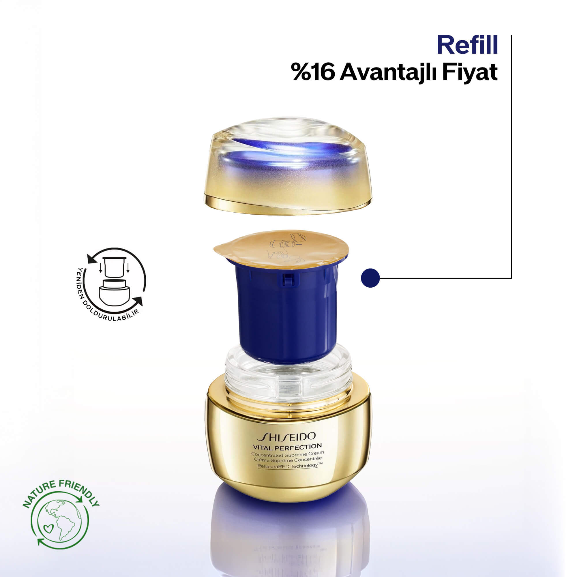 SHISEIDO - VITAL PERFECTION CONCENTRATED SUPREME CREAM REFILL - Olgun Ciltler İçin Yaşlanma Karşıtı Bakım Kremi- REFİL