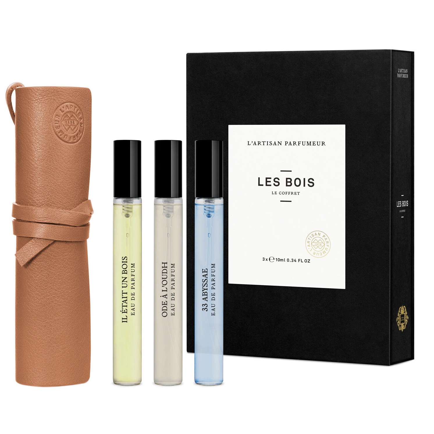 L'ARTISAN PARFUMEUR - LES BOIS DISCOVERY SET WITH LEATHER CASE  - Eau De Parfum – Odunsu - Unisex
