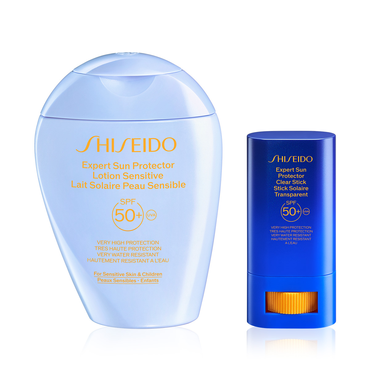 SHISEIDO - SUN PROTECTION TO-GO SET - Cilt Bakım İçerikli Şeffaf Stik Güneş Koruyucu & Hassas Ciltler ve Çocuklar İçin SPF50+ Güneş Koruyucu Losyon Seti 