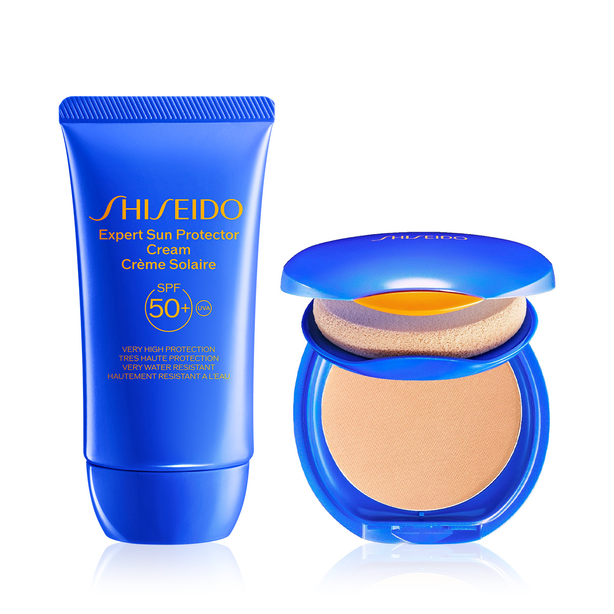 SHISEIDO - DAILY PERFECT SKIN PROTECTION SET - Cilt Görünümünü Güzelleştiren Güneş Koruyucu Kompakt Fondöten & Cilt Bakım İçerikli Güneş Koruyucu SPF50+ Krem Seti