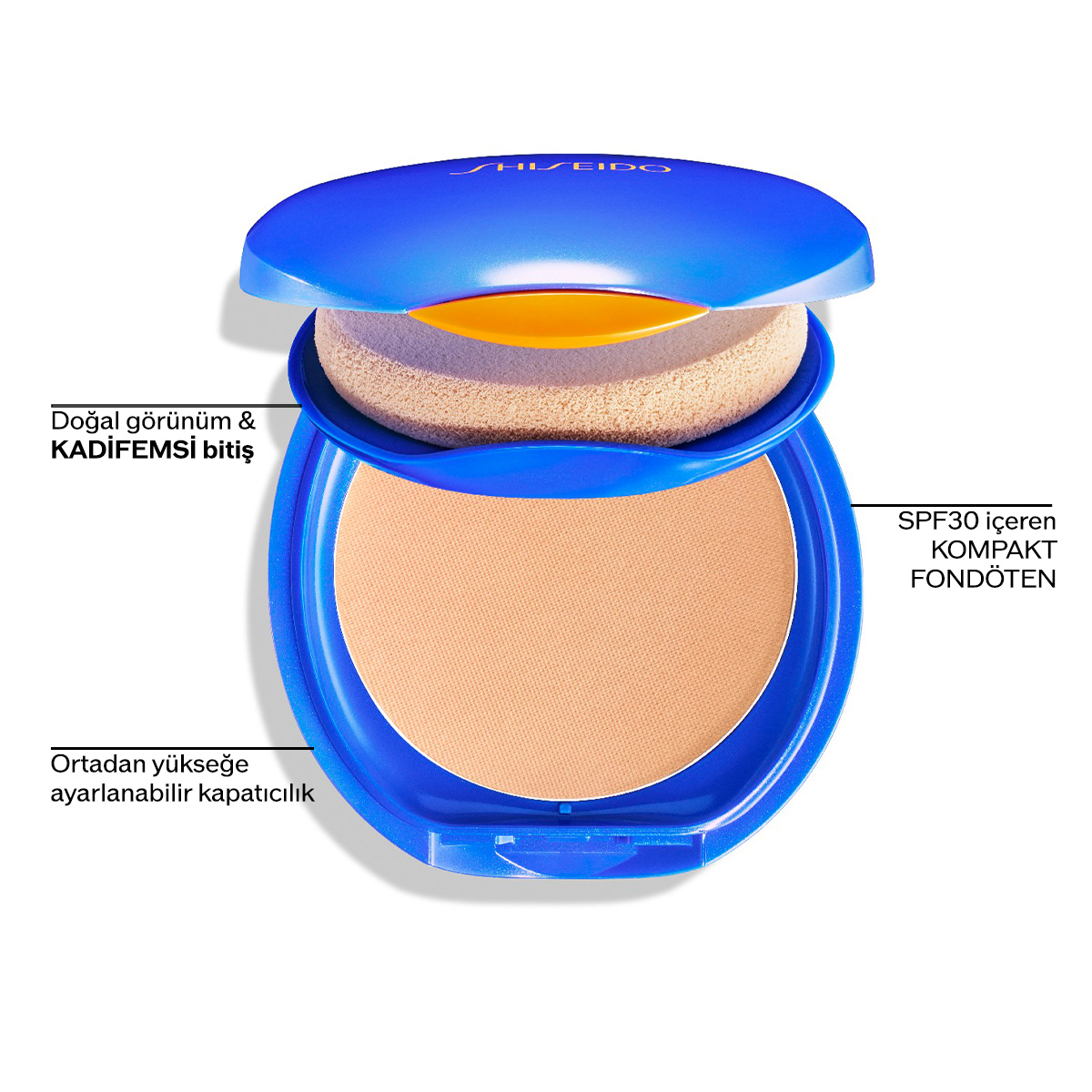 SHISEIDO - UV PROTECTIVE COMPACT FOUNDATION SPF30 - Cilt Görünümünü Güzelleştiren, UV Işınlarına Karşı Koruyan, Suya, Tere Dayanıklı Kompakt Fondöten