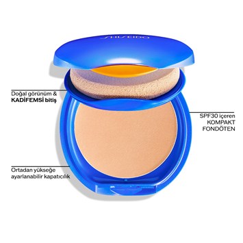 SHISEIDO - UV PROTECTIVE COMPACT FOUNDATION SPF30 - Cilt Görünümünü Güzelleştiren, UV Işınlarına Karşı Koruyan, Suya, Tere Dayanıklı Kompakt Fondöten